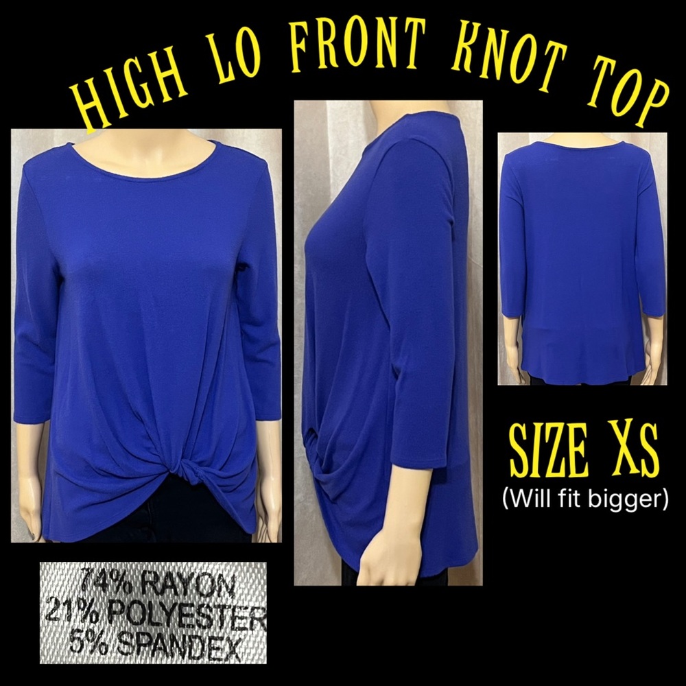 Size XS(will fit bigger)- High Lo Front Knot Top